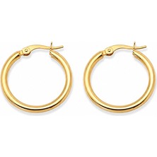 Serelya 316L Çelik Gold Renk 28 mm Halka Küpe
