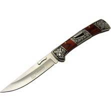 ALK A 3159 A Kamp Çakı 24 cm - Işlemeli Gül Ağacı Saplı, Kemerlikli