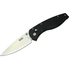 ALK AE01-CP Kamp Çakı 23 cm - Siyah Fiber Sap, Kılıflı