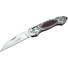 ALK Cr 0124 Rd Kamp Çakı 20 cm - Metal Desenli Sap, Kılıflı, Kutulu