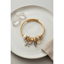 Armüz Kristal Kelebek Model Charmlı Bileklik