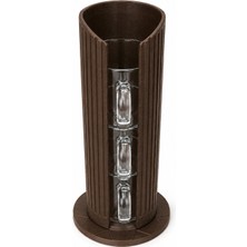 Mira's Coffee 3'lü 100 ml Espresso Türk Kahvesi Kortado Bardağı Seti 3X100 ml Çift Cidarlı Bardak ve Dikey Bardak Stantı