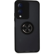 Aconcept Newface Vivo Y17S Kılıf Montreal Yüzüklü Silikon Kapak - Siyah
