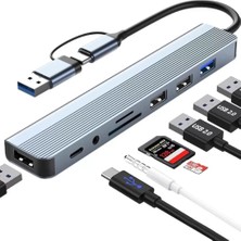 Uslucan Alışveriş Type-C USB 8ın1 3.0 Hub ZR1056