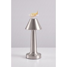 ChaCha Home Pera Metal LED Masa Lambası 22X10 cm - Lüks Dekoratif Abajur ve Gece Lambası