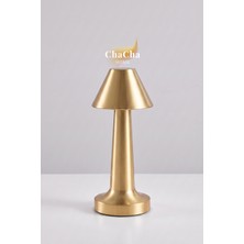 ChaCha Home Pera Metal LED Masa Lambası 22X10 cm - Lüks Dekoratif Abajur ve Gece Lambası