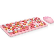 Uslucan Alışveriş Mofii NO666 Pembe Klavye Mouse Set