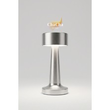 ChaCha Home Nova Metal LED Masa Lambası 22X10 cm - Modern Silindir Başlıklı Lüks Dekoratif Abajur