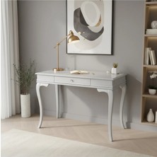 Roys Ahşap 110 cm Masif Rustik Gri Çalışma Masası