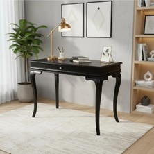 Roys Ahşap 110 cm Masif Rustik Siyah Çalışma Masası