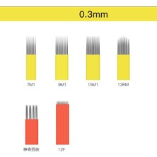 Nacario Bmx 7m1 Microblading Kıl Tekniği Pudra Gölge Iğne, 0.3mm, 5 Adet