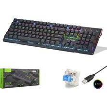 Uslucan Alışveriş G605 Gaming Mekanik Rgb Klavye Blue Switch - Siyah