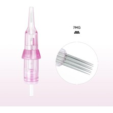 Nacario Biomaser 7mg 20 Adet Gölgeleme Piksel Pudralama Iğnesi, Evrensel Dövme ve Kalıcı Makyaj Cihazlarına Uyumlu, Pembe