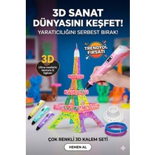 ALK 3D Kalem Seti (Pembe) Dijital Göstergeli + 3 Renk Filament Hediyeli Eğitici Yazıcı Abs/pla Uyumlu