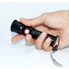 Uslucan Alışveriş 1000 Lümen USB Şarjlı LED El Feneri Xml-2 Güçlü Aydınlatma Kompakt Taşınabilir Model WT-611