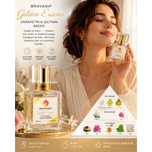 BRAVASİP Golden Essence Kadın Parfümü 50 ml Eau De Parfum | Premium Kalıcı Çiçeksi Amber Misk Bal Bergamot Gül Yasemin