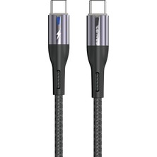 Teknook Lenyes LC535 Type-C To Type-C Hızlı Şarj Özellikli Data ve Şarj Kablosu 60W 1m - Siyah