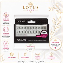 Ocean ASU-824 El Yapımı Vegan Demet Takma Kirpik 10MM Short (10 Ply Doğal Hacimli Ipek Kirpik)