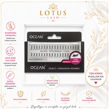 Ocean ASU-825 El Yapımı Vegan Demet Takma Kirpik 12MM (10 Ply Doğal Hacimli Ipek Kirpik)