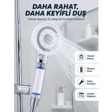 Armüz Yüksek Basınçlı Filtreli Duş Başlığı Mineral Filtreli Su Tasarruflu El Duşu