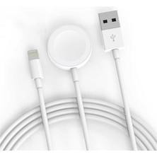 Teknook Zore Akıllı Saat Lightning-Wireless USB Şarj Kablosu 1.2m - Beyaz