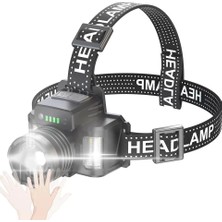 Uslucan Alışveriş Sensörlü Cree Tg LED Şarjlı Kafa Lambası Güçlü Aydınlatma Profesyonel Kullanım WT-625