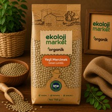 Ekoloji Market Organik Glutensiz Yeşil Mercimek 750 Gr.