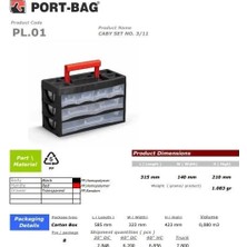 Colezium Portbag PL01 Caby 3/11 Çekmece Seti
