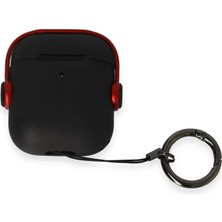 ALK Apple Airpods 2 (2.nesil) Cool Kılıf - Siyah-Kırmızı