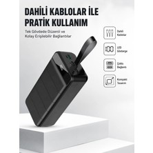 Armüz 50.000 Mah Kapasiteli Powerbank – Hızlı Şarj Destekli, 4 USB Portlu, LED Işıklı Taşınabilir Enerji Deposu
