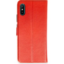Aconcept Newface Xiaomi Redmi 9A Kılıf Tr S Plus Kapaklı Kılıf - Kırmızı
