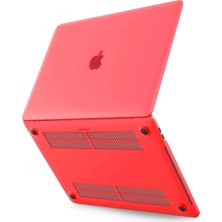 Mey İthalat Mey Ithalat®   Macbook Pro 13 2021 Macbook Buzlu Kapak - Kırmızı
