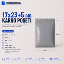 Yazıcıoğlu Ambalaj 17X23+5 Cepli Kargo Poşet
