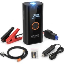 ALK Buffer® Akü Takviye Cihazı ve Lastik Şişirme Pompası 16000MAH – Powerbank Özellikli, Dijital Ekranlı Sos Fenerli Taşınabilir Kompresör