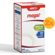 Nbt Life Magsi - Magnezyum Sitrat ve Vitamin B6 (P5P) - 90 Kapsül - 2 Adet (Toplam 180 Kapsül) - Dezenfektan Hediyeli