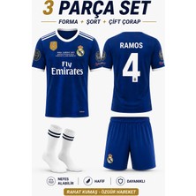 Sonvadi Çocuk Futbol Forması Sergio Ramos Mor REAL.MADRID.2017 Cardif Çorap Hediyeli