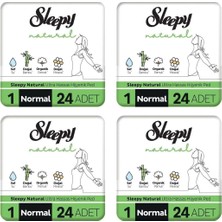 Mey İthalat Sleepy Natural Ultra Hassas Hijyenik Ped Normal 24 Lü x 4 Paket