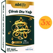 Nbt Life Çörek Otu Yağı - Soğuk Sıkım, Bağışıklık ve Antioksidan - 30 Kapsül - 3 Adet (Toplam 90 Kapsül) - Dezenfektan Hediyeli