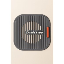 Mey İthalat Süzgeçli Gider Kapatıcı Silikon Kapak Mat Banyo Mutfak Lavabo Için Koku Önleyici Su Geçişine Uygun Kaymaz Kare Tasarım Gider Kapağı Tıpa Mat Yer Süzgeci Filtresi Duş Gideri Koruyucu,