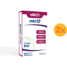 Nbt Life MIX12 - Üç Aktif B12 Formu (Adenozil, Metil, Hidroksi) - 30 Tablet - 2 Adet (Toplam 60 Tablet) - Dezenfektan Hediyeli