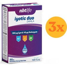 Nbt Life Iyotic Duo - Iyot ve Selenyum, Tiroid ve Metabolizma Desteği - 50 ml - 3 Adet (Toplam 150 Ml) - Dezenfektan Hediyeli