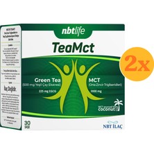 Nbt Life Teamct - Mct Yağı ve Matcha Yeşil Çay, Enerji ve Metabolizma Desteği - 30 Saşe - 2 Adet (Toplam 60 Saşe) - Dezenfektan Hediyeli