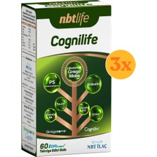 Nbt Life Cognilife - Fosfatidilserin, Sitikolin ve Ginkgo - 60 Kapsül - 3 Adet (Toplam 180 Kapsül)