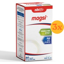 Nbt Life Magsi - Magnezyum Sitrat ve Vitamin B6 (P5P) - 90 Kapsül - 3 Adet (Toplam 270 Kapsül)