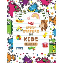 Mey İthalat Story Starters For Boys: Creative Writing Prompts | 8.5 x 11 In | 49 Story Pages | Creativity Gift For Kids | Cute Color Dinosaurs Cover