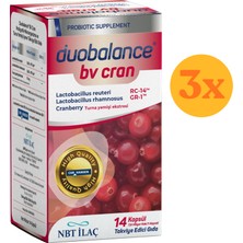 Nbt Life Duobalance Bv Cran - Turna Yemişi (Cranberry) ve Probiyotik Içeren - 14 Kapsül - 3 Adet (Toplam 42 Kapsül)