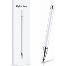 General Samsung A5 Uyumlu Dokunmatik Stylus Kalem Disk Uçlu Hassas Beyaz Tablet Telefon Çizim Kalemi