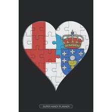 Mey İthalat Planner: English Galician Flag United Heart Jigsaw Puzzle Flags Of England Galicia