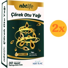 Nbt Life Çörek Otu Yağı - Soğuk Sıkım, Bağışıklık ve Antioksidan - 30 Kapsül - 2 Adet (Toplam 60 Kapsül)