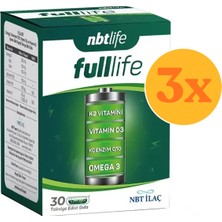 Nbt Life Fulllife - Multivitamin, Multimineral ve Koenzim Q10 - 30 Kapsül - 3 Adet (Toplam 90 Kapsül) - Dezenfektan Hediyeli